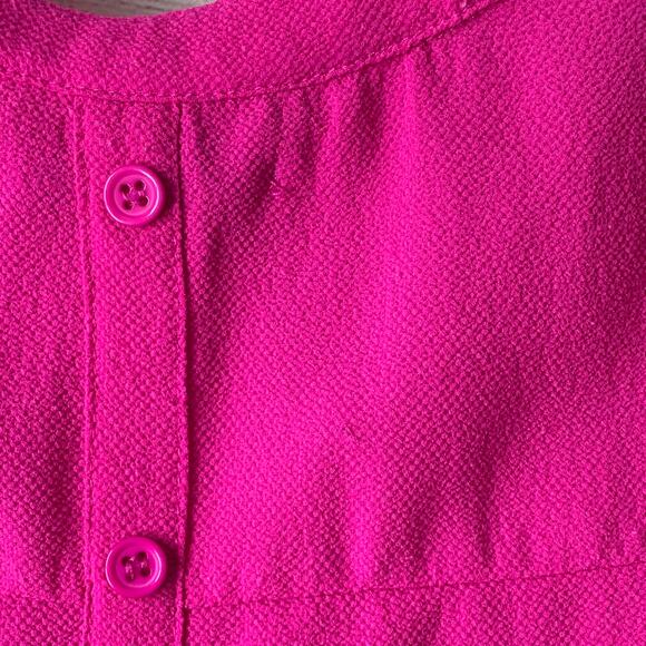 She & Sky Pink Sleeveless Blouse Partial Button Up Pocket Size Medium - Picture 8 of 16